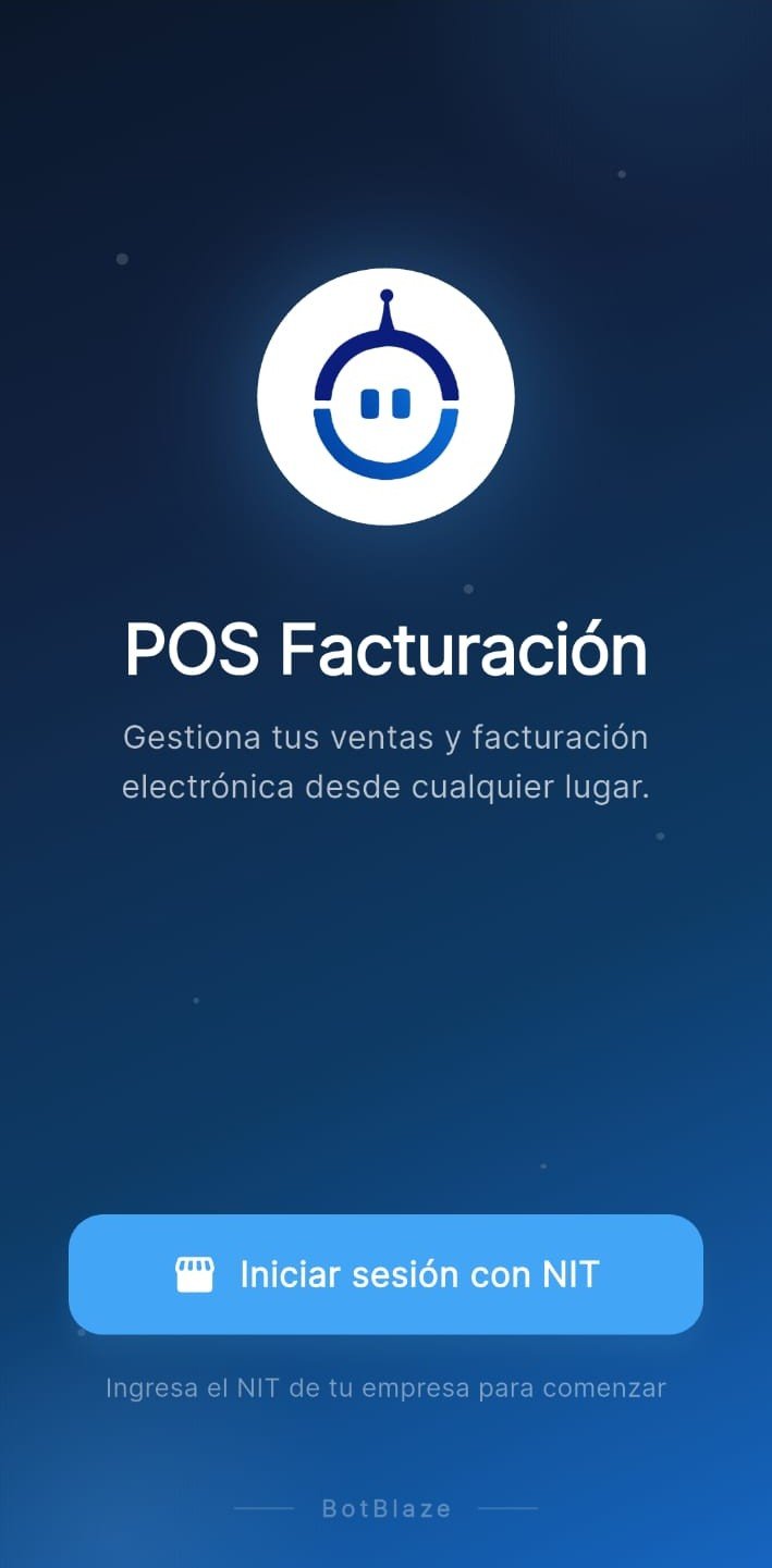 Vista previa app móvil POS BotBlaze